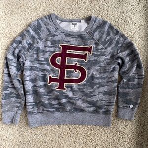 Grey Camo FSU Florida State Sweatshirt S